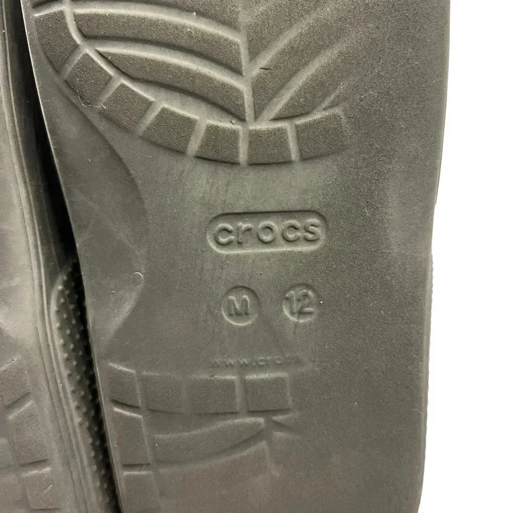Crocs Classic Iconic‎ Comfort Slide Sandal Black Beach Neutral Comfort Men's 12